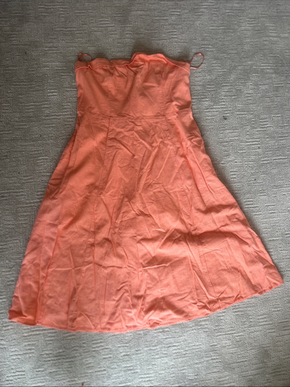 Abercrombie Strapless Coral A-Line Sundress
